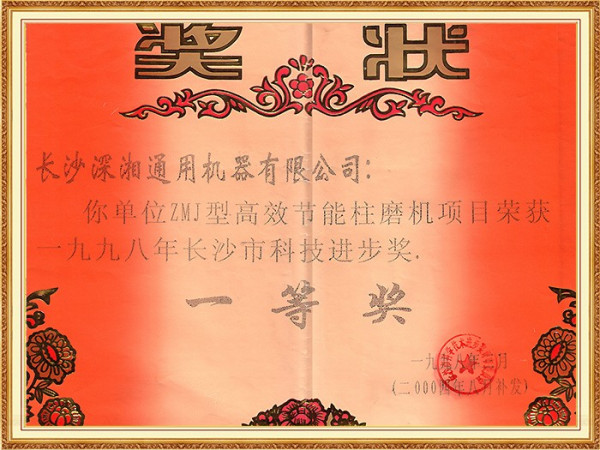 98年科技进步一等奖